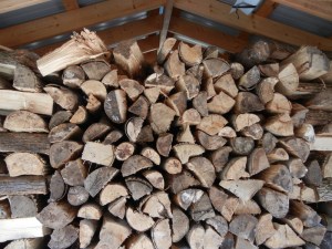 stacked firewood