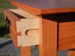 side hung dovetailed drawer