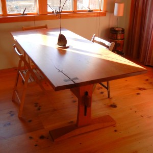 cherry trestle table