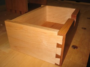 hand dovetailed drawer